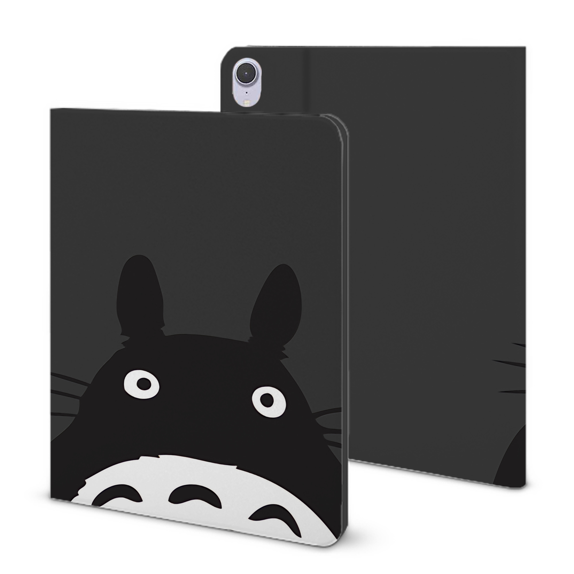 （画像用） となりのトトロ 草壁メイ 草壁サツキ My Neighbor Totoro Satsuki Kusakabe Mei Kusakabe IPad ケース ブック型 PUレザー TPU 耐衝撃 軽量 薄型 ペン収納なし 全面保護 IPad 各モデル対応